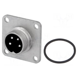 Connector: M16 | socket | male | soldering | PIN: 4 | 5A | 300V | IP65,IP67