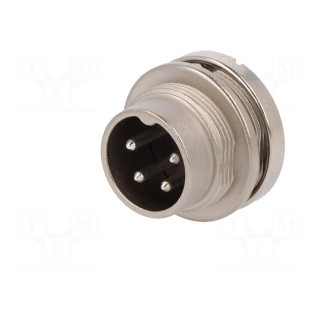 Connector: M16 | socket | male | soldering | PIN: 4 | 5A | 300V | IP65,IP67
