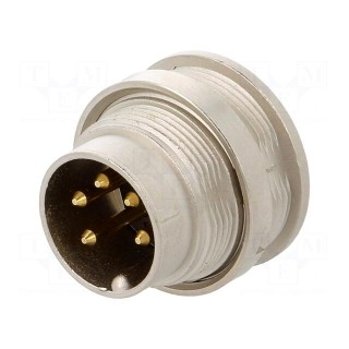 Connector: M16 | socket | male | soldering | PIN: 5 | 5A | 250V | IP40
