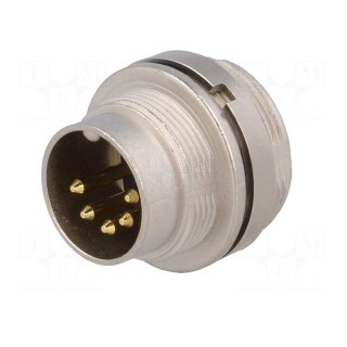 Connector: M16 | socket | male | soldering | PIN: 5 | 5A | 60V | IP68