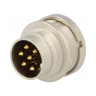 Connector: M16 | socket | male | soldering | PIN: 6 | 5A | 250V | IP40