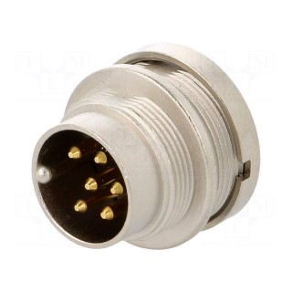 Connector: M16 | socket | male | soldering | PIN: 6 | 5A | 250V | IP68