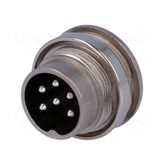 Connector: M16 | socket | male | soldering | PIN: 6 | 5A | 300V | IP40