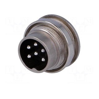 Connector: M16 | socket | male | soldering | PIN: 6 | 5A | 300V | IP40