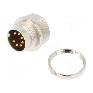 Connector: M16 | socket | male | soldering | PIN: 7 | 5A | 60V | IP40