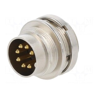 Connector: M16 | socket | male | soldering | PIN: 7 | 5A | 60V | IP68