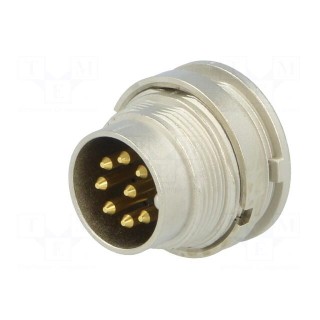 Connector: M16 | socket | male | soldering | PIN: 8 | 5A | 60V | IP40