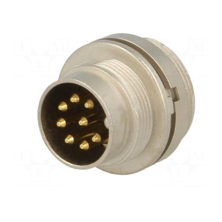 Connector: M16 | socket | male | soldering | PIN: 8 | 5A | 60V | IP40