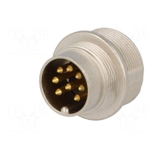 Connector: M16 | socket | male | soldering | PIN: 8 | 5A | 60V | IP68