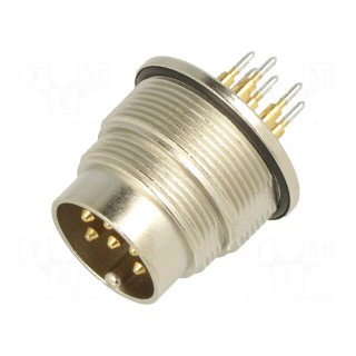 Connector: M16 | socket | male | THT | PIN: 6 | 5A | 300V | IP68