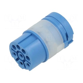 Connector: M23 | contact insert | PIN: 8(4+4) | female | crimped