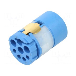 Connector: M23 | contact insert | PIN: 8(4+4) | male | crimped