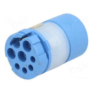 Connector: M23 | contact insert | PIN: 8(4+4) | male | for cable
