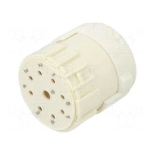 Connector: M23 | contact insert | PIN: 9(1+8) | female | crimped | 200V