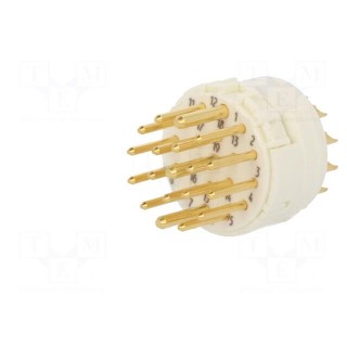Connector: M23 | PIN: 19(3+16) | male | soldering | 100V | Inom 1: 10A