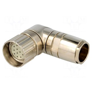Connector: M23 | plug | PIN: 12 | female | soldering | for cable | 7.5A