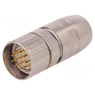 Connector: M23 | plug | PIN: 12 | male | screw terminal | for cable | IP67