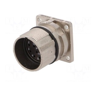 Connector: M23 | socket | PIN: 12 | female | crimped | straight | 10A | IP67