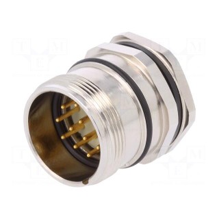 Connector: M23 | socket | PIN: 12 | male | soldering | straight | 8A | IP67