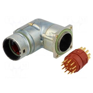 Connector: M23 | socket | PIN: 17 | male | soldering | angled 90° | 7A