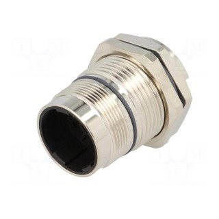 Connector: M23 | socket | PIN: 6 | male | crimped | 28A | shielded | IP67