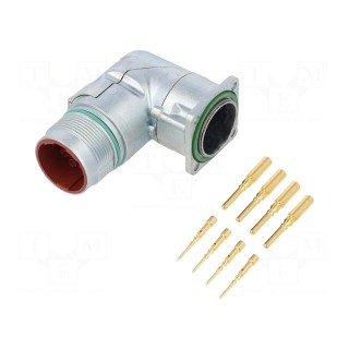 Connector: M23 | socket | PIN: 8 | male | crimped | angled 90° | 7A | IP65