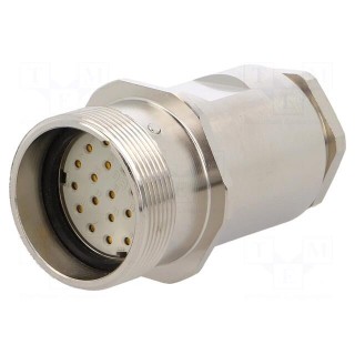 Connector: M27 | ZYLIN | plug | female | soldering | for cable | PIN: 21