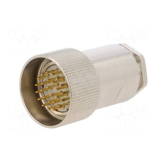 Connector: M27 | ZYLIN | plug | male | soldering | for cable | PIN: 26