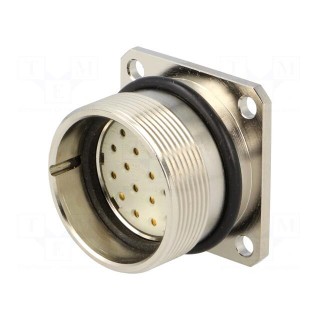 Connector: M27 | ZYLIN | socket | female | soldering | PIN: 21 | IP67 | 1mm2
