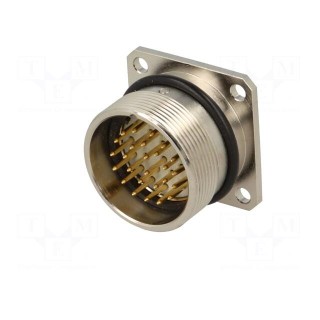 Connector: M27 | ZYLIN | socket | male | soldering | PIN: 26 | IP67 | 1mm2