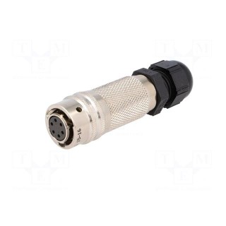 Connector: circular | plug | for cable | PIN: 6 | female | soldering