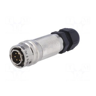 Connector: circular | PT | plug | male | PIN: 6 | with cable gland | 7.5A