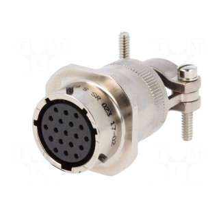 Connector: circular | plug | for cable | PIN: 19 | female | soldering