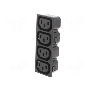 Connector: AC supply | female | socket | 250VAC | 10A | max.1.5mm