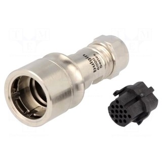 Connector: circular | plug | female | PIN: 16 | w/o contacts | for cable