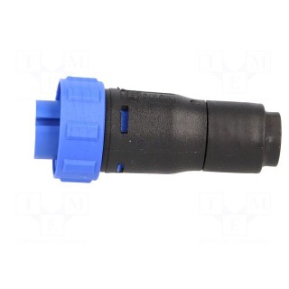 Connector: circular | plug | female | PIN: 2 | w/o contacts | for cable