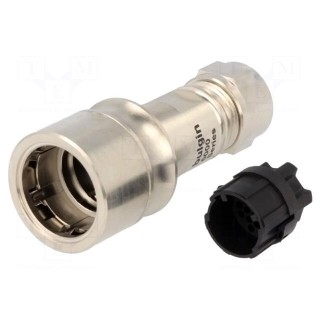 Connector: circular | plug | male | PIN: 22 | w/o contacts | for cable