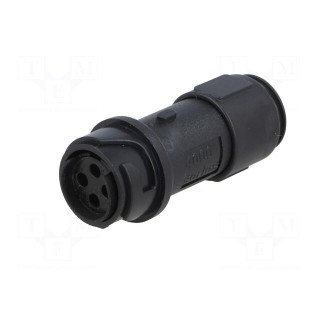 Connector: circular | plug | male | PIN: 4 | w/o contacts | for cable