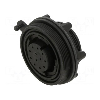 Connector: circular | socket | female | PIN: 12 | w/o contacts | crimped