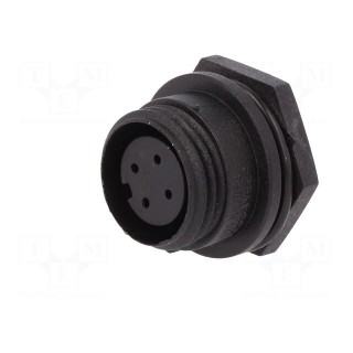 Connector: circular | socket | female | PIN: 4 | w/o contacts | IP68
