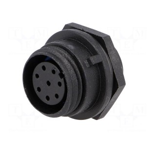 Connector: circular | socket | female | PIN: 8 | w/o contacts | IP68