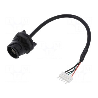 Connector: USB B micro | socket | PIN: 4 | bayonet | USB Buccaneer