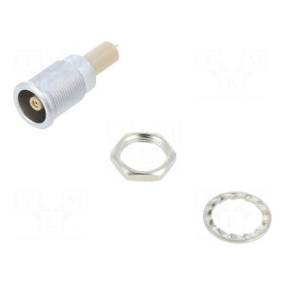 Connector: circular | 0S | socket | female | PIN: 1 | soldering | 4A | IP50