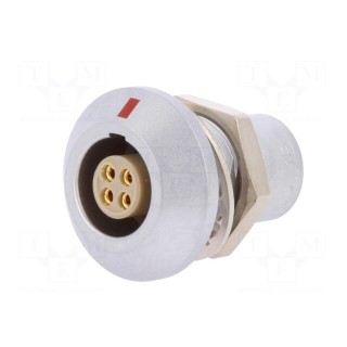 Connector: circular | 1B | socket | female | PIN: 4 | soldering | 10A
