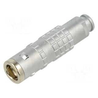 Connector: circular | 1E | plug | male | PIN: 3 | soldering | for cable