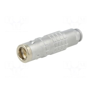 Connector: circular | 1E | plug | male | PIN: 3 | soldering | for cable