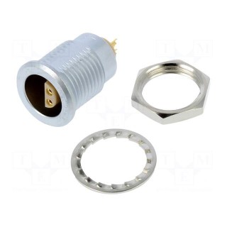 Connector: circular | 1S | socket | male/female | PIN: 3(2+1) | 10A | IP50