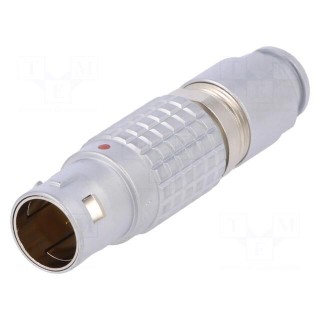 Connector: circular | 2B | plug | male | PIN: 4 | soldering | for cable