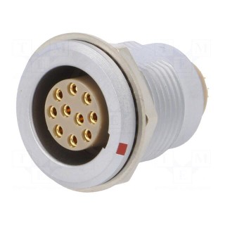 Connector: circular | Series: 2B | socket | female | soldering | PIN: 10