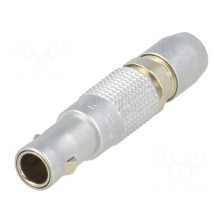 Connector: circular | 00 | plug | male | PIN: 4 | soldering | for cable | 2A